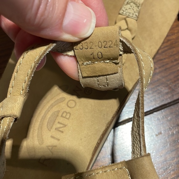 Rainbow T-Strap braided sandals - size 10. Leather - Picture 5 of 5